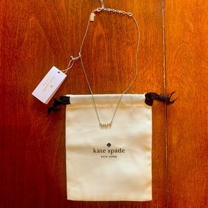Kate Spade Say Yes Mrs. Silver Necklace